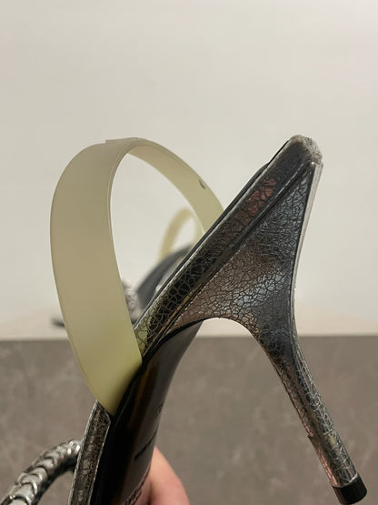 Sandales Givenchy argents T.38