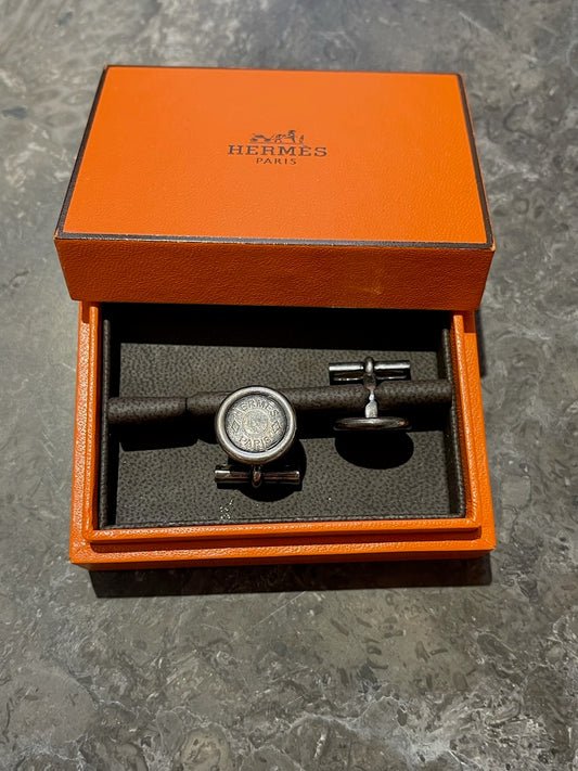 Boutons de manchettes Hermès Ex-Libris