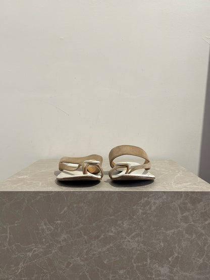Sandales Hermès beige T.36