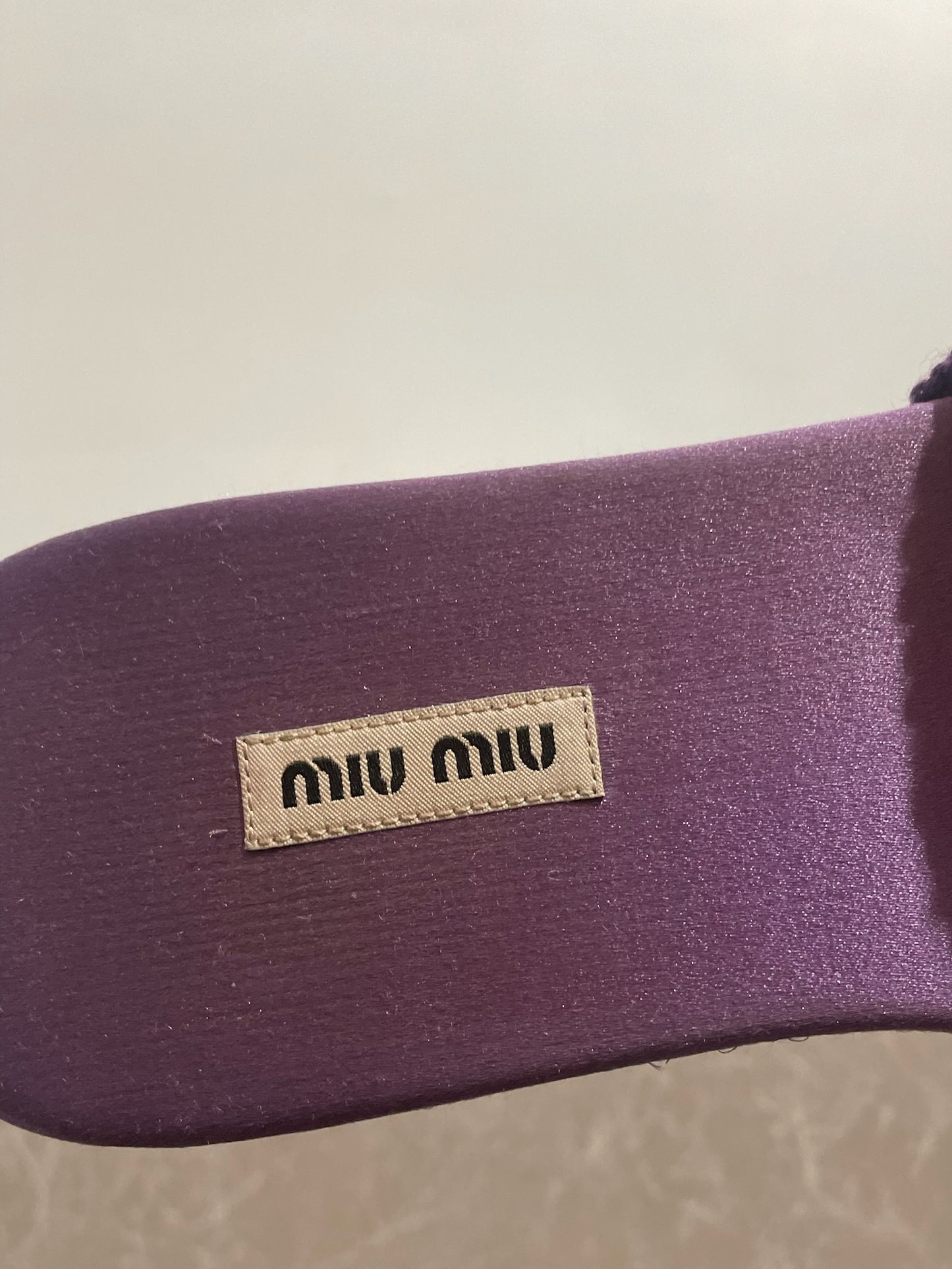 Mules Miu Miu violette T.38