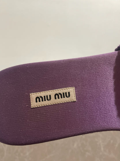 Mules Miu Miu violette T.38