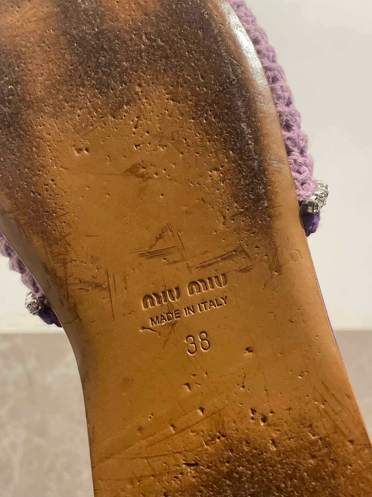 Mules Miu Miu violette T.38