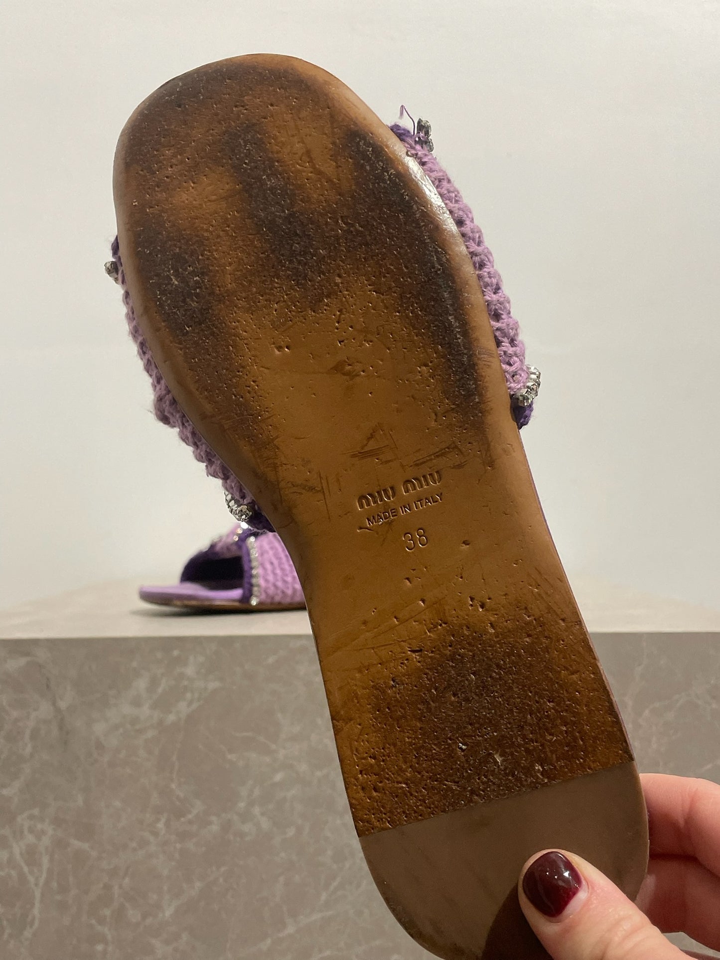 Mules Miu Miu violette T.38