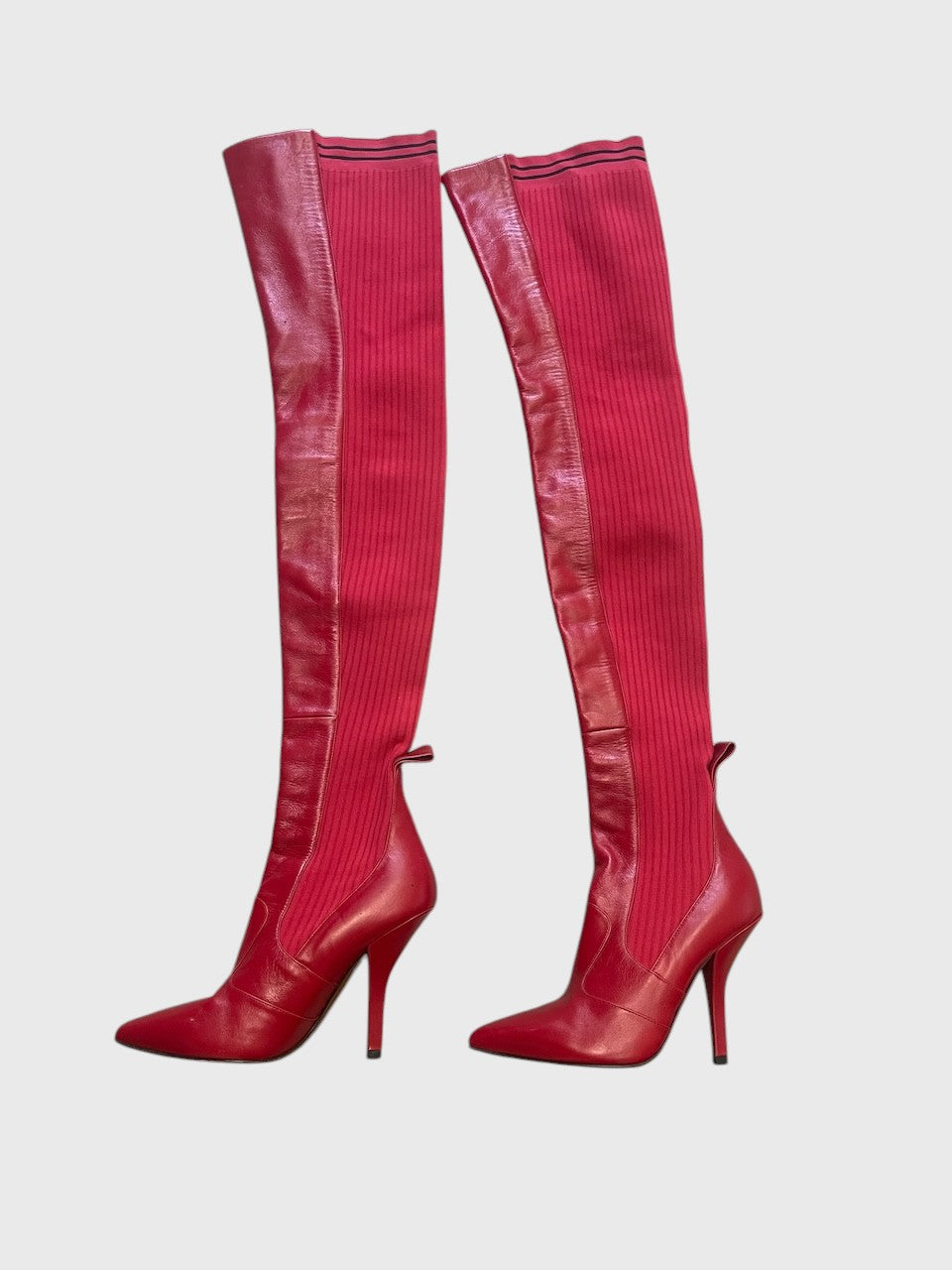 Cuissardes Fendi rouge T.37