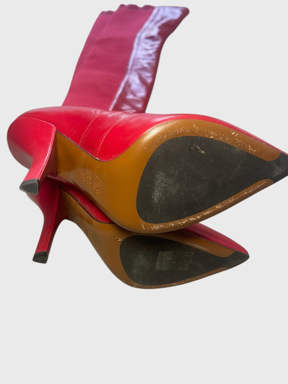Cuissardes Fendi rouge T.37