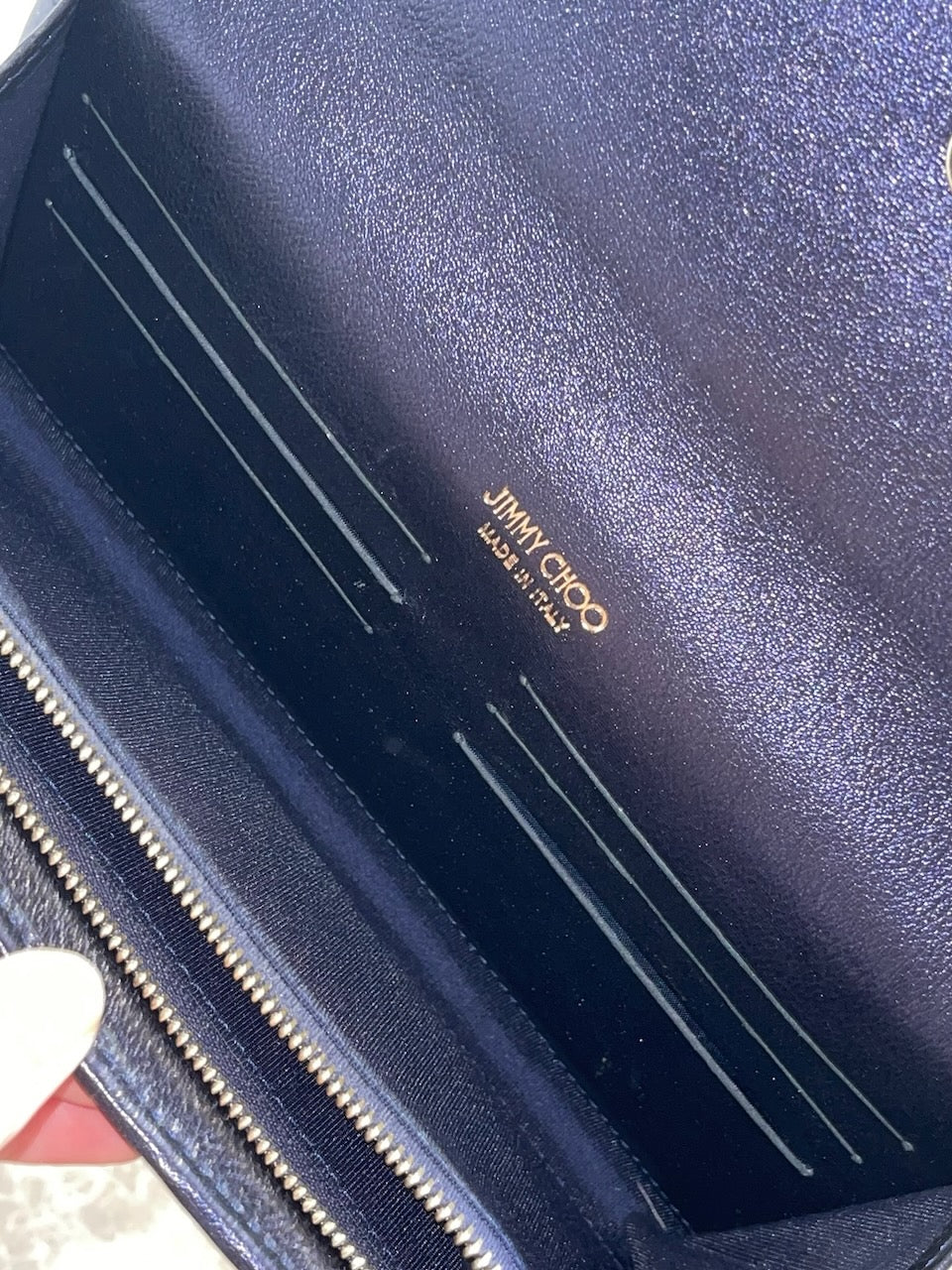 Pochette Jimmy Choo bleue