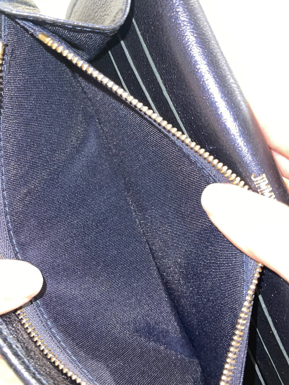 Pochette Jimmy Choo bleue
