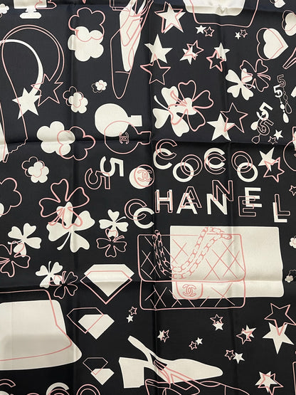 Foulard Chanel noir