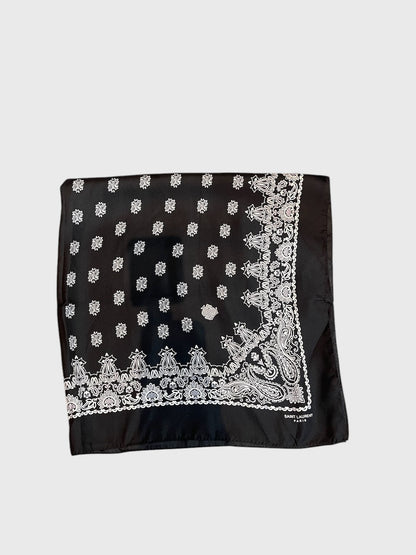Foulard Saint Laurent bandana noir