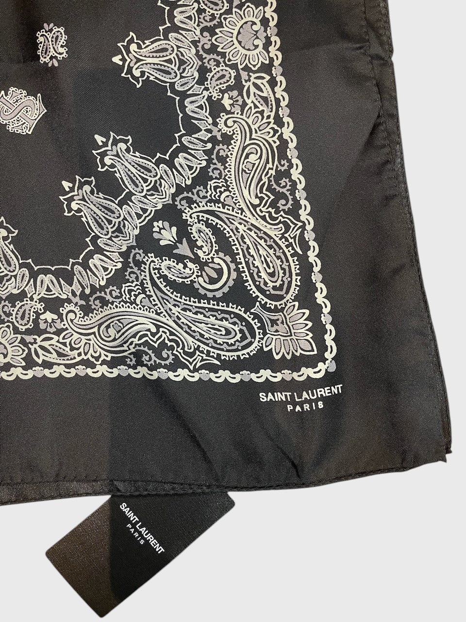 Foulard Saint Laurent bandana noir