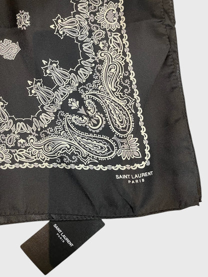 Foulard Saint Laurent bandana noir