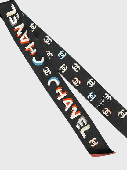 Foulard slim Chanel noir