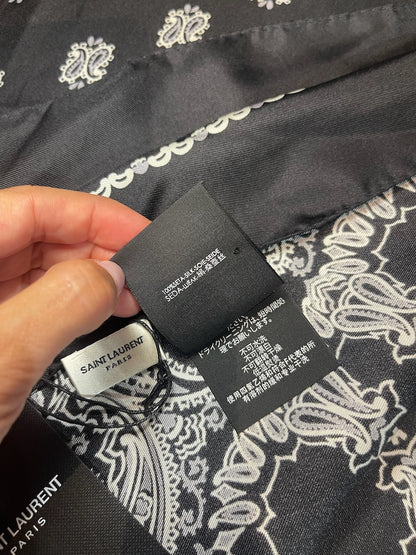 Foulard Saint Laurent bandana noir