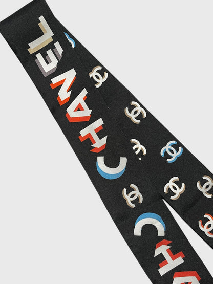 Foulard slim Chanel noir