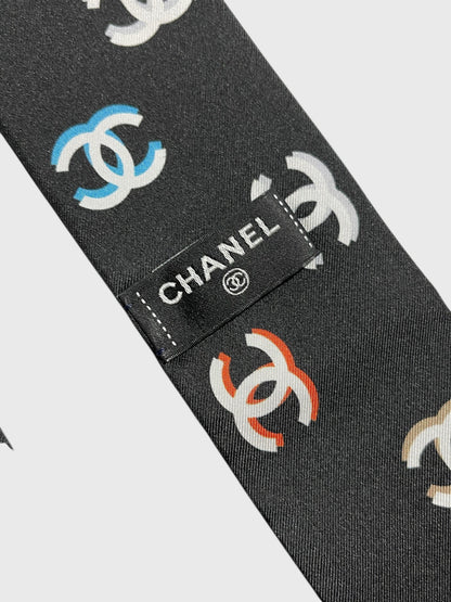 Foulard slim Chanel noir