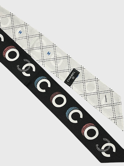 Foulard slim Chanel noir