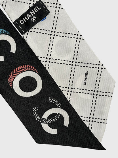 Foulard slim Chanel noir
