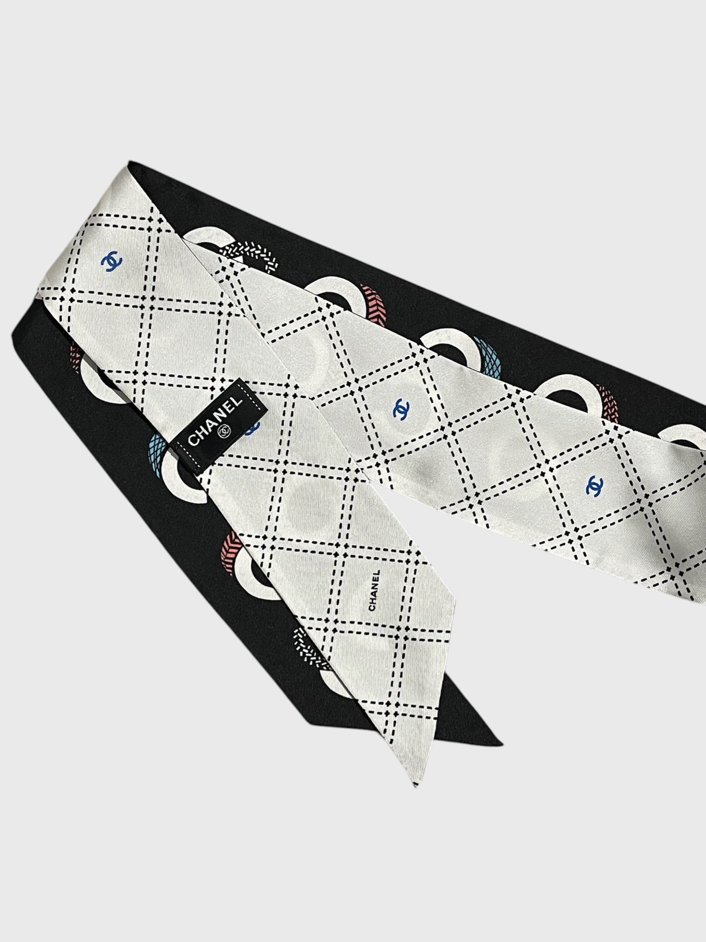 Foulard slim Chanel noir