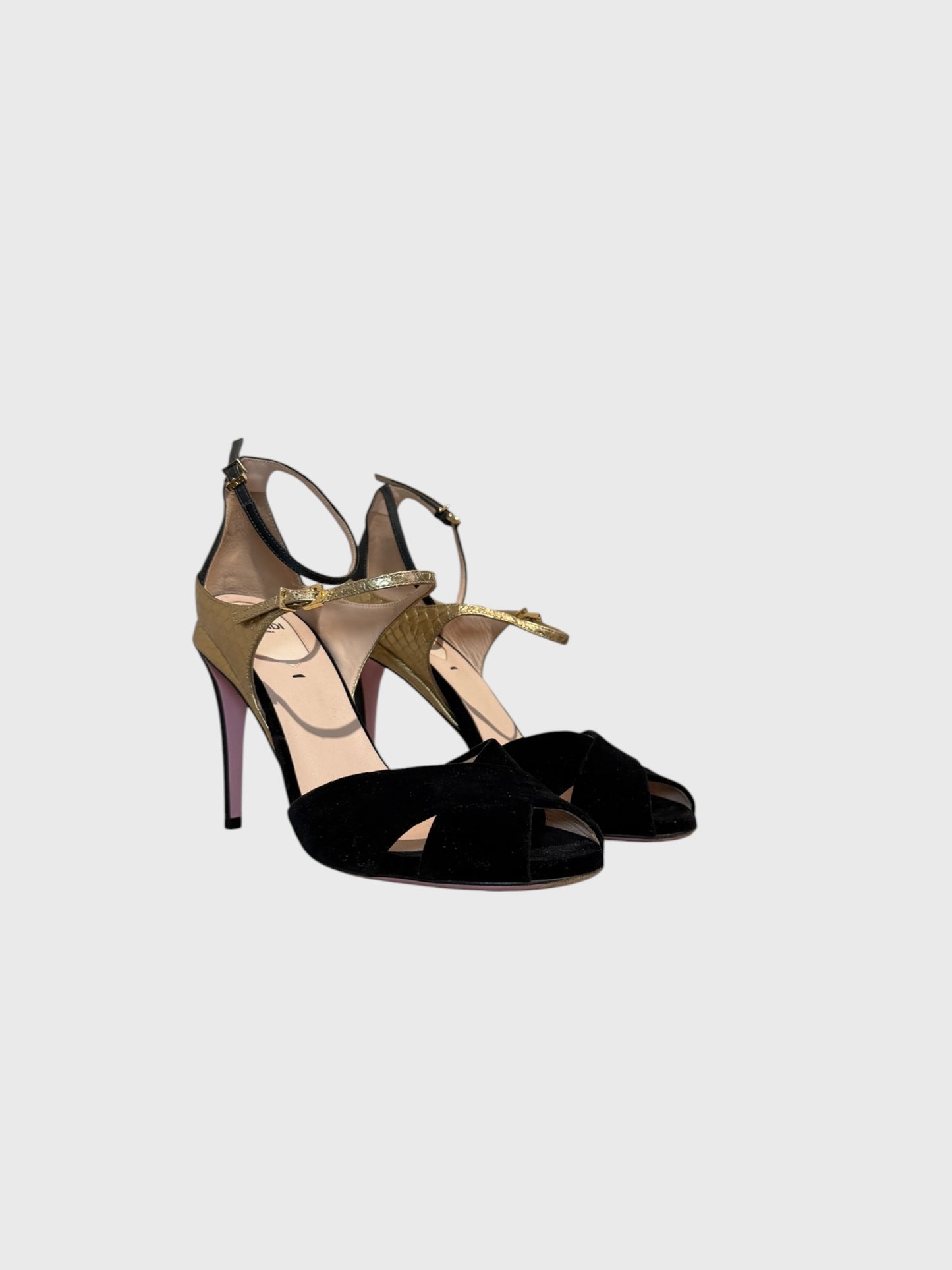 Sandales Fendi noires T.38