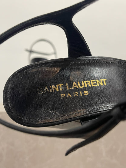 Sandales Saint Laurent noires T.38,5
