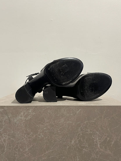 Sandales Saint Laurent noires T.38,5