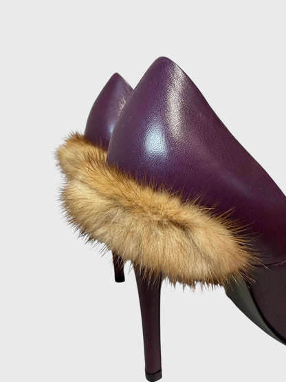 Escarpins Fendi bordeaux T.38