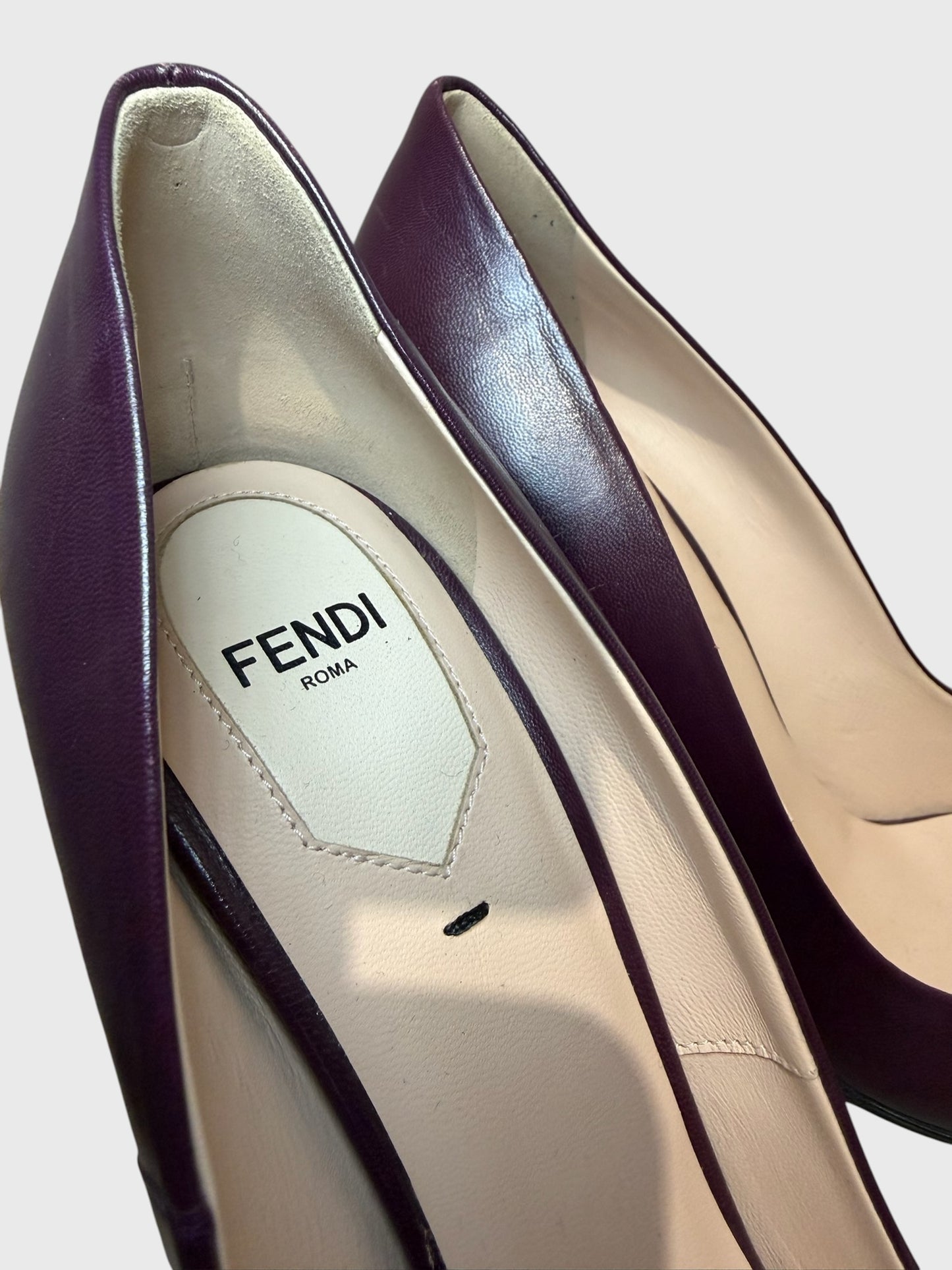 Escarpins Fendi bordeaux T.38