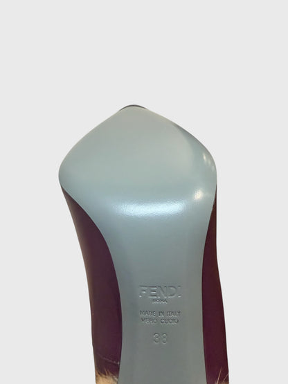 Escarpins Fendi bordeaux T.38