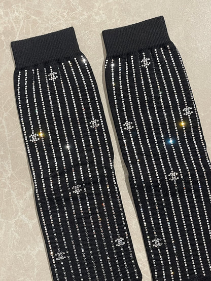 Chaussettes Chanel strass T.Unique