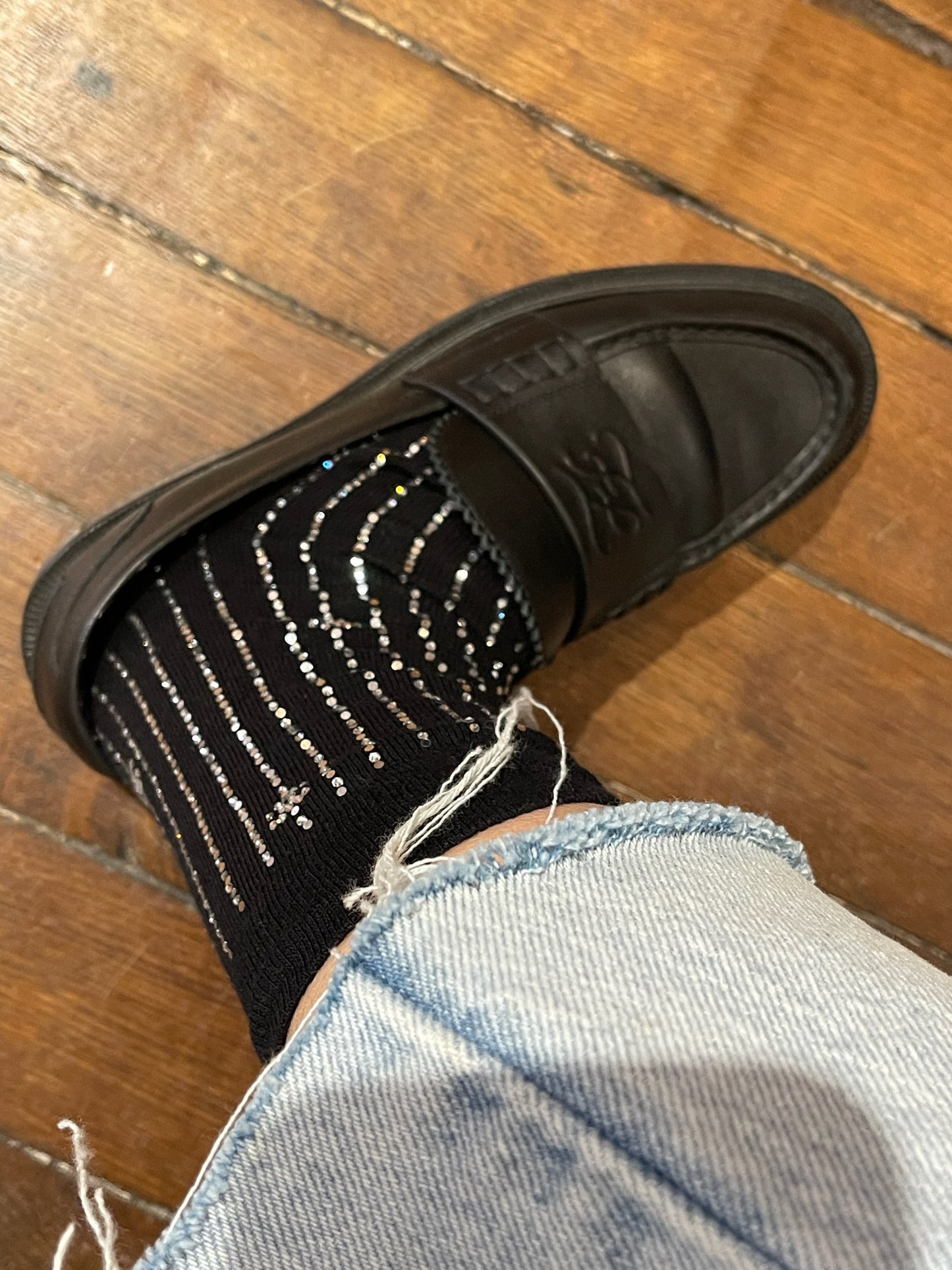 Chaussettes Chanel strass T.Unique