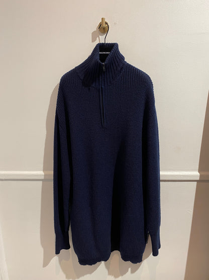 Pull Balenciaga bleu marine T.XL