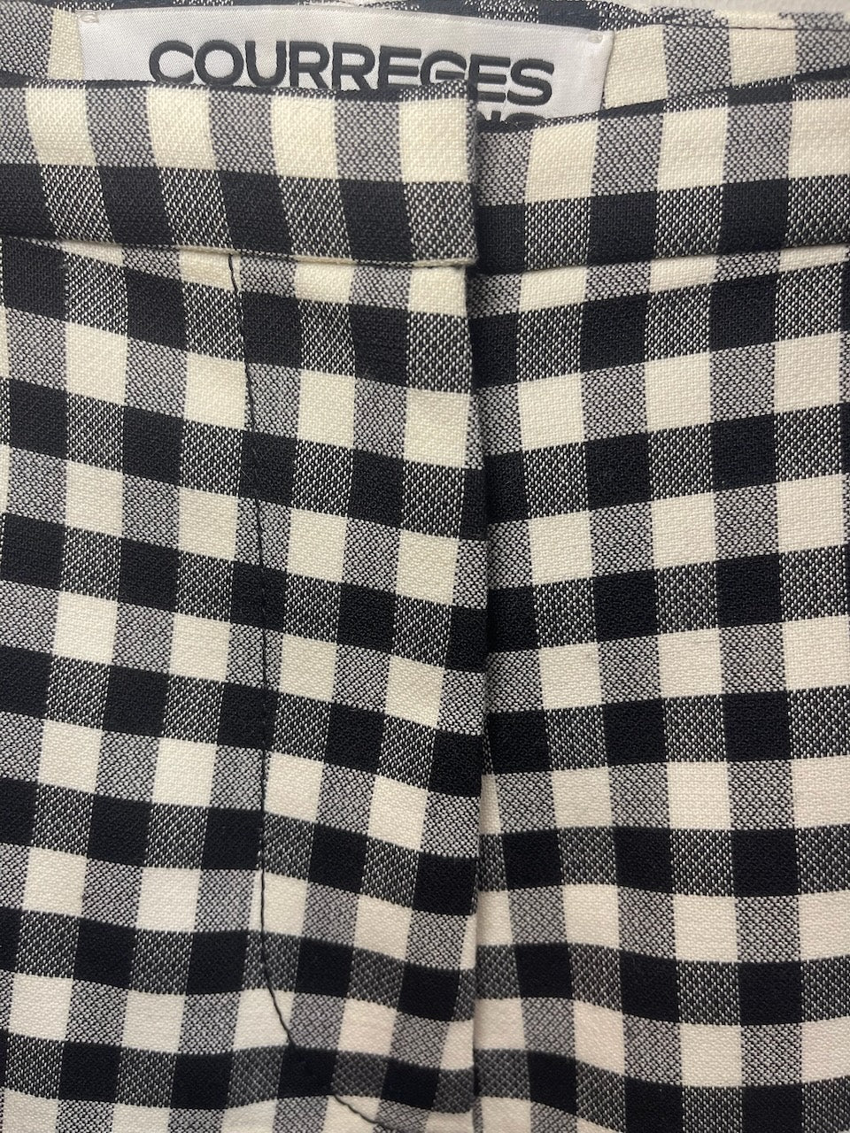 Pantalon Courrèges Vichy T.40