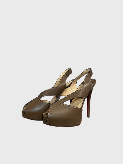 Escarpins Christian Louboutin camel T.37