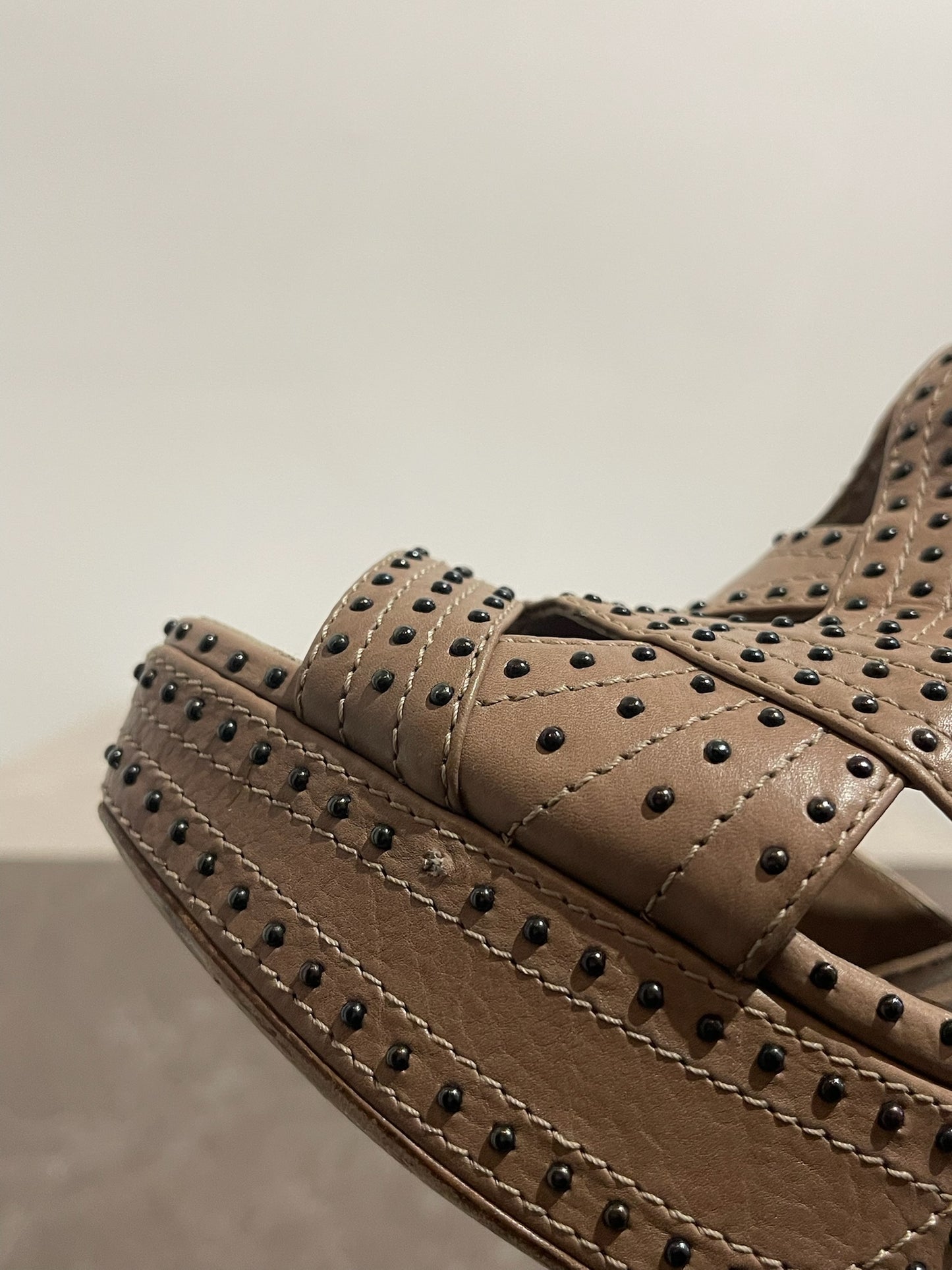 Sandales Dior beige T.38,5