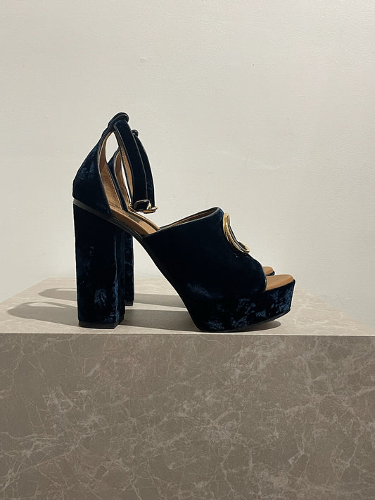 Sandales Chloé bleu nuit T.38