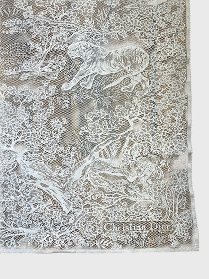 Foulard Dior dentelle blanche