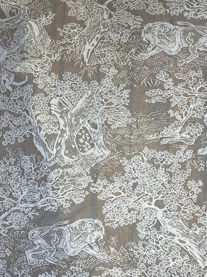 Foulard Dior dentelle blanche