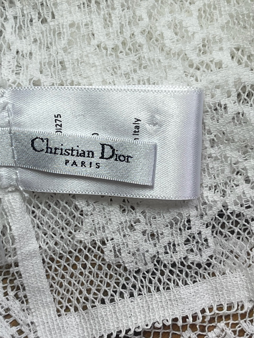 Foulard Dior dentelle blanche