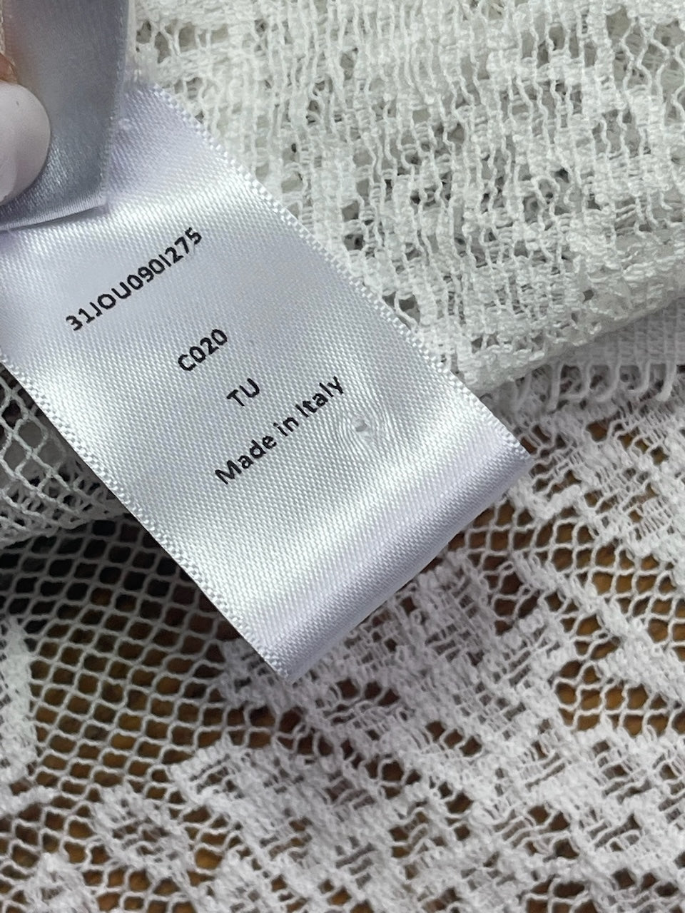 Foulard Dior dentelle blanche