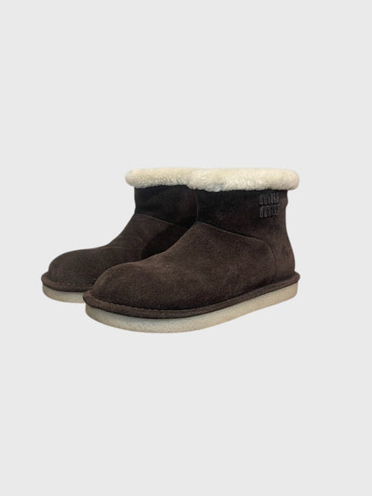 Bottines Miu Miu marron T.38