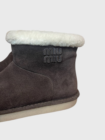 Bottines Miu Miu marron T.38