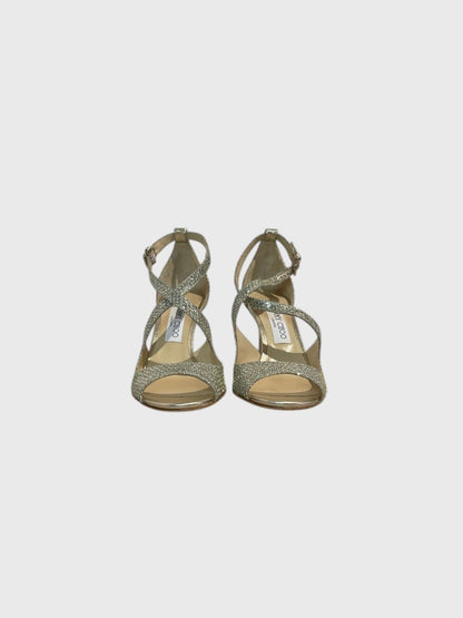 Sandales Jimmy Choo dorées T.38