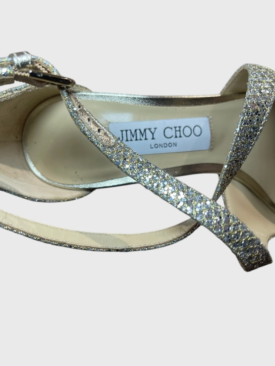 Sandales Jimmy Choo dorées T.38