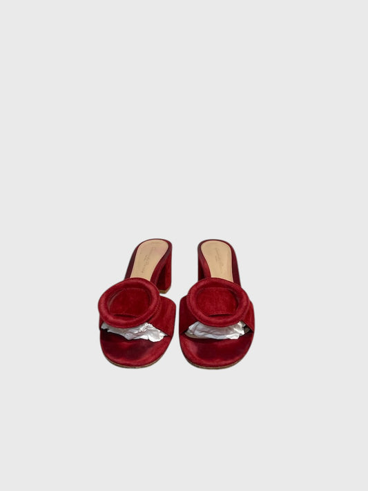 Mules Gianvito Rossi rouge T.37,5