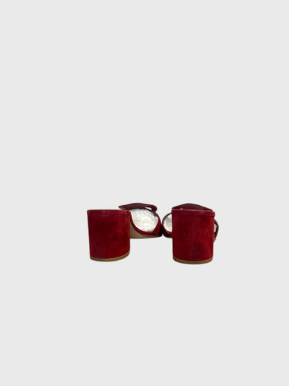 Mules Gianvito Rossi rouge T.37,5