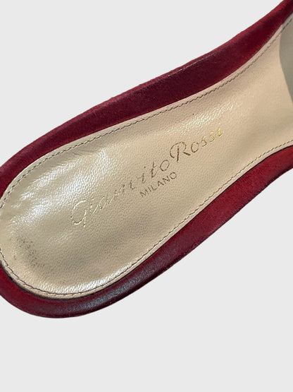 Mules Gianvito Rossi rouge T.37,5