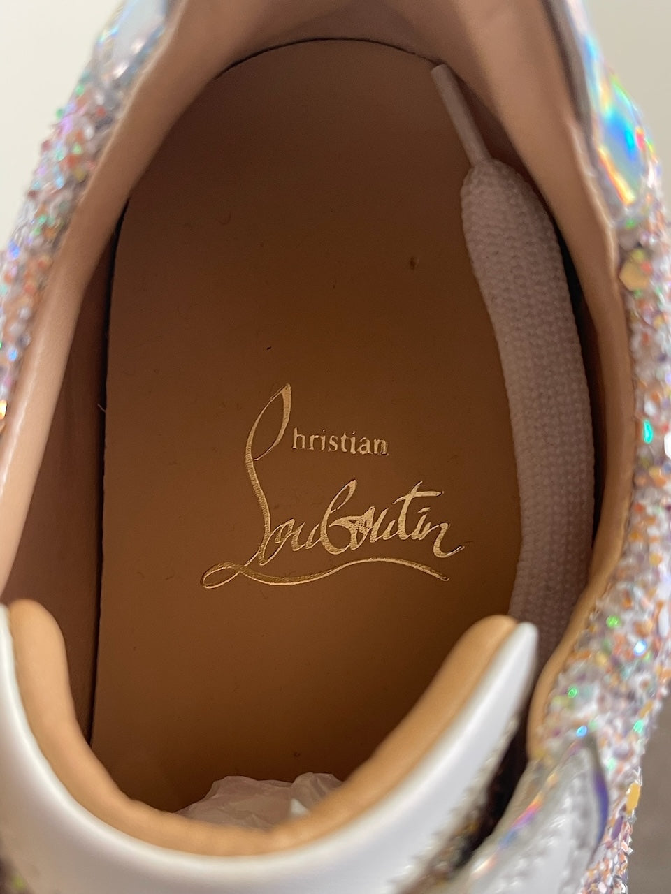 Baskets Christian Louboutin blanches T.35,5