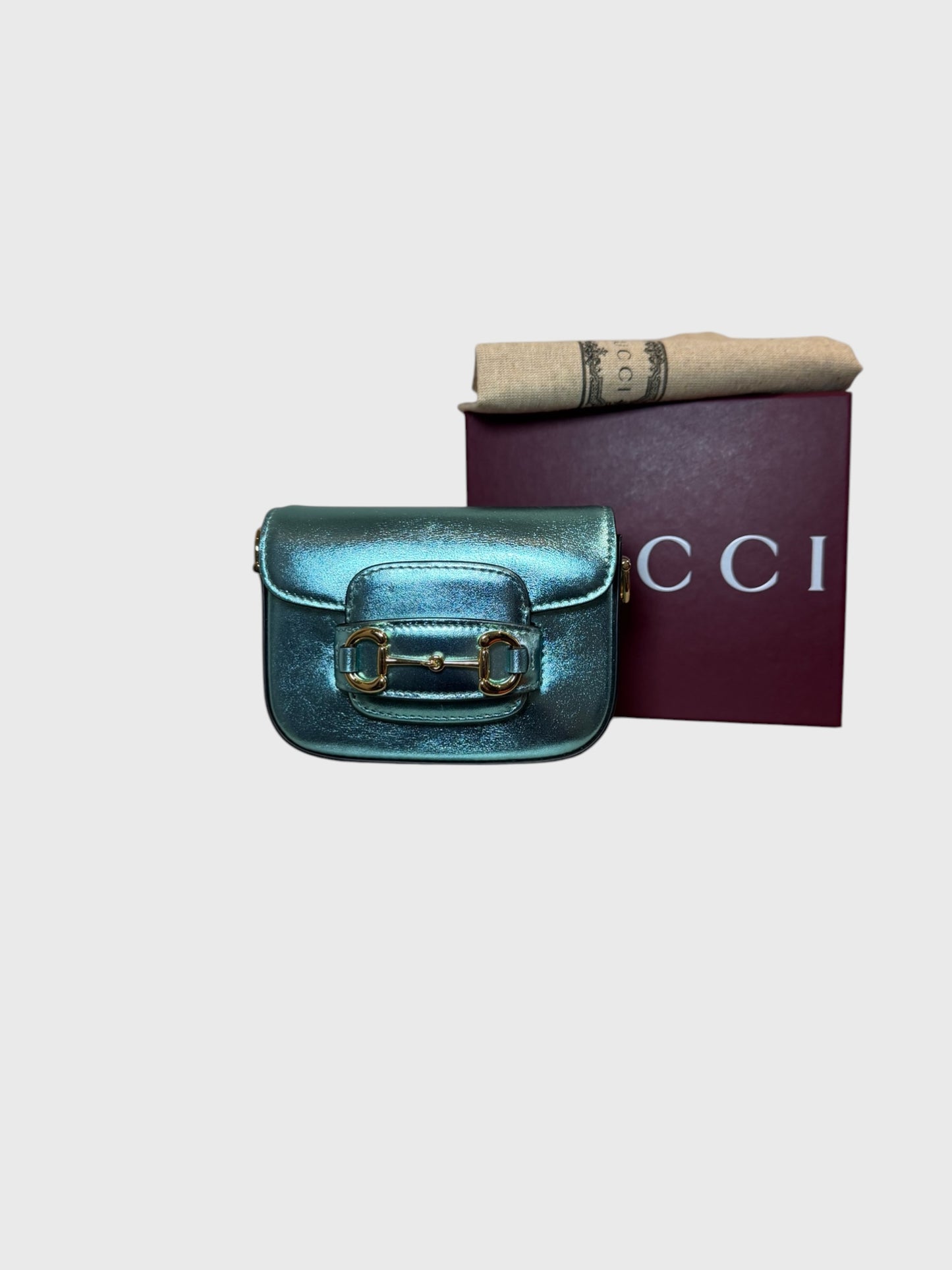 Sac Gucci Horsebit 1955 Nano bleu