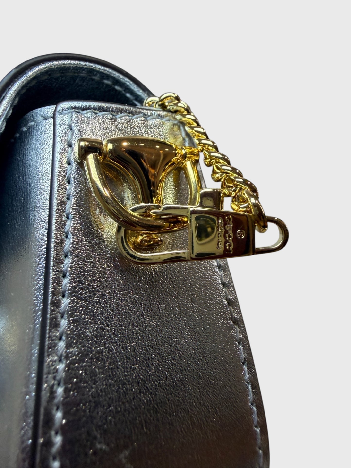 Sac Gucci Horsebit 1955 Nano argenté