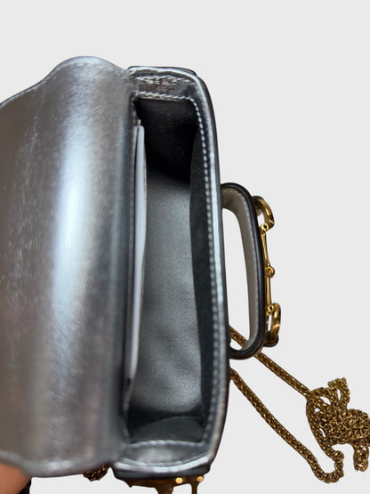 Sac Gucci Horsebit 1955 Nano argenté